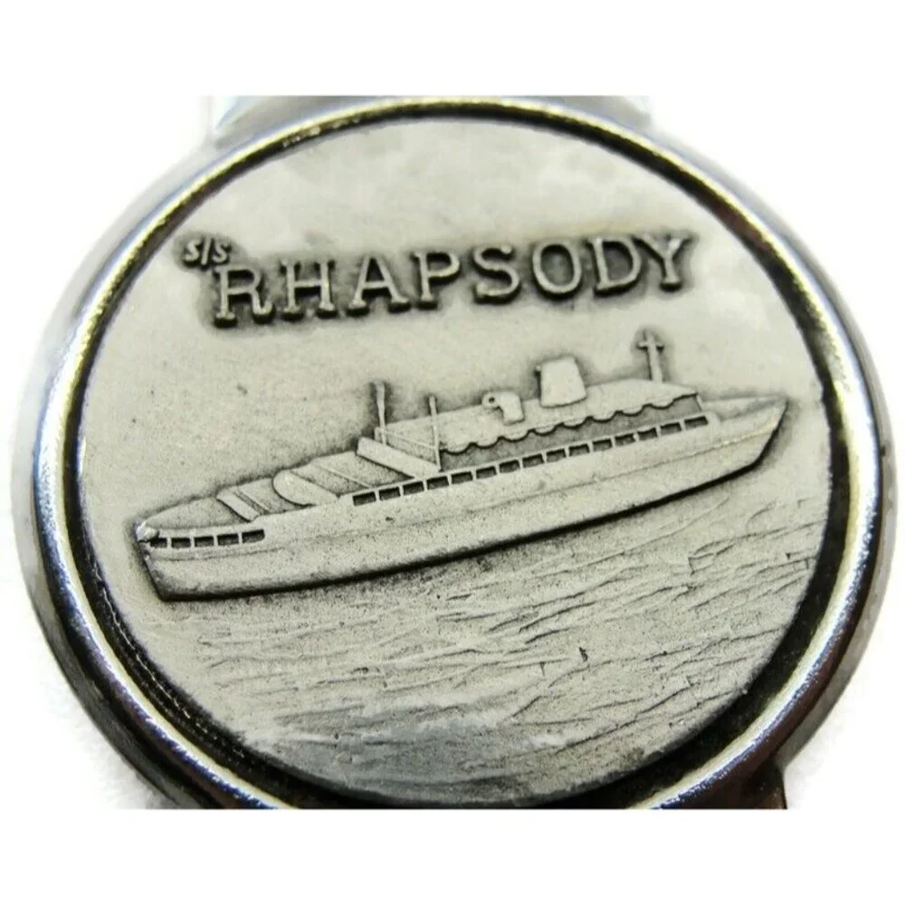 Rhapsody Cruise Ship Money Clip Stainless Steel Tag Master USA